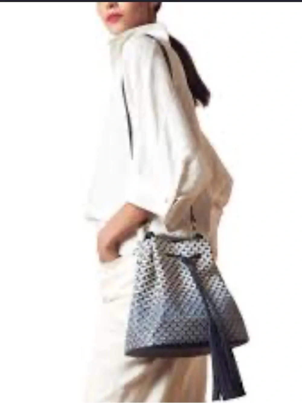 Black & White Patterned Crossbody Bag